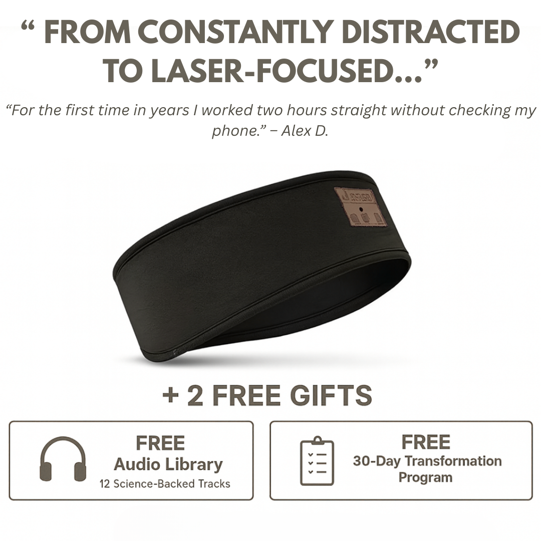 Focus Bluetooth Headband 30-Day Deep Focus Transformation Kit